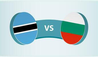 Botswana versus Bulgaria, equipo Deportes competencia concepto. vector