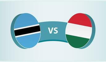 Botswana versus Hungría, equipo Deportes competencia concepto. vector