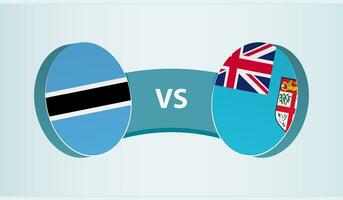 Botswana versus Fiji, team sports competition concept. vector