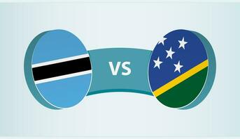Botswana versus Salomón islas, equipo Deportes competencia concepto. vector