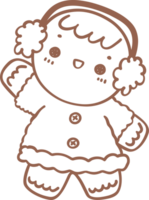 Gingerbread man outline png