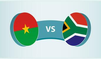 Burkina Faso versus South Africa, team sports competition concept. vector