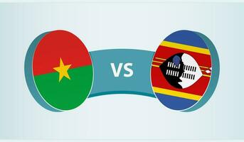 burkina faso versus suazilandia, equipo Deportes competencia concepto. vector