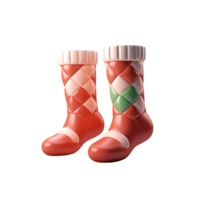 3D Render Christmas Socks ,ai generative png