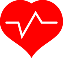 heart with wave pulse heartbeat png