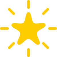 Star with light rays png