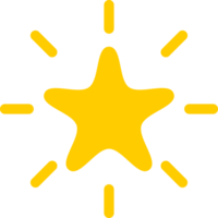 estrella con ligero rayos png