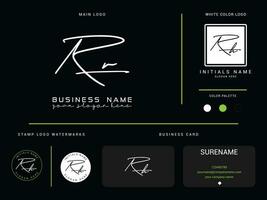 lujo rr logo icono vector, minimalista rr firma logo letra y marca diseño vector