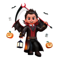 3d personnage Halloween vampire png