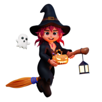 3D Character Halloween Wizard png