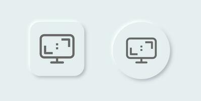 Aspect ratio line icon in neomorphic design style. Widescreen signs vector illustration.