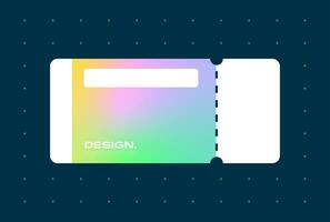 Voucher claim pop up in gradient color style. Coupon template vector illustration.