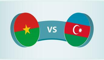 burkina faso versus azerbaiyán, equipo Deportes competencia concepto. vector