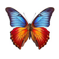 Flat lay view of the butterfly on transparent background, created with generative AI png