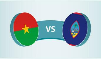 burkina faso versus guam, equipo Deportes competencia concepto. vector