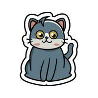 Happy Cat vector sticker