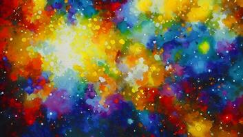 Abstract Impressionism Colorful Artistic Background Painting Imaginative Works photo