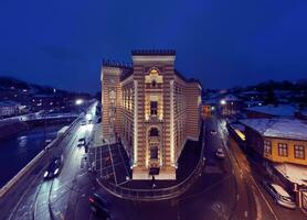 Aerial view of Sarajevo, Bosnia and Herzegovina photo