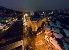 aéreo ver de Sarajevo, bosnia y herzegovina foto