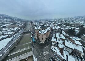 Aerial view of Sarajevo, Bosnia and Herzegovina photo