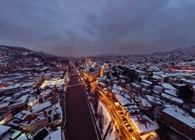 Aerial view of Sarajevo, Bosnia and Herzegovina photo