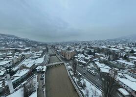 Aerial view of Sarajevo, Bosnia and Herzegovina photo