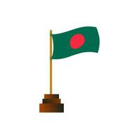 Bangladesh Flag Green and Red Color illustration vector