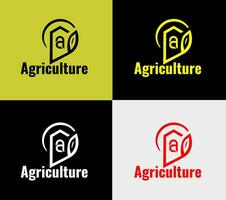 agricultura elementos color variación resumen icono. moderno logotipo, negocio modelo. vector