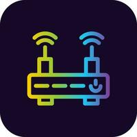 diseño de icono creativo de enrutador wifi vector