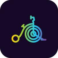 Circus Bike Creative Icon Design vector