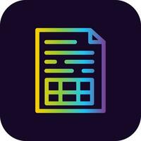 Spreadsheet Creative Icon Design vector
