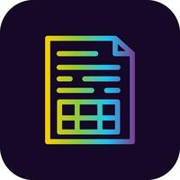 Spreadsheet Creative Icon Design vector