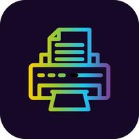 Printer Creative Icon Design vector