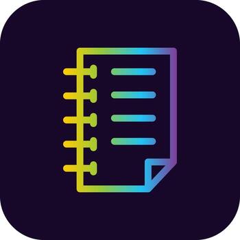diseño de icono creativo de cuaderno vector