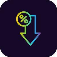 Decrease Creative Icon Design vector