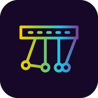 Newton Cradle Creative Icon Design vector