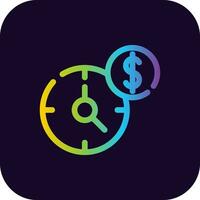 Time Is Money Creative Icon Design vector