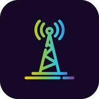 Radio Tower Creative Icon Design vector