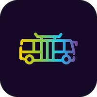 Bus Creative Icon Design vector