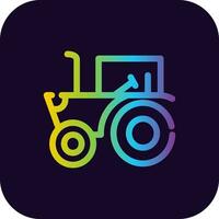 diseño de icono creativo de tractor vector