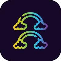 Rainbow Creative Icon Design vector