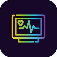 ECG Monitor Creative Icon Design vector