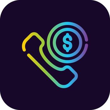 Phone Call Creative Icon Design vector