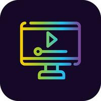 diseño de icono creativo de reproductor de video vector