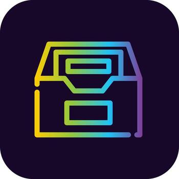 Files Box Creative Icon Design vector