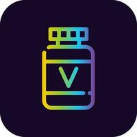 diseño de icono creativo de vitamina vector