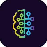 Artificial Intelligence Creative Icon Design vector