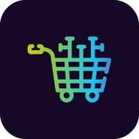 Shopping Cart Creative Icon Design vector