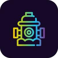 Fire Hydrant Creative Icon Design vector