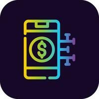 Digital Money Creative Icon Design vector